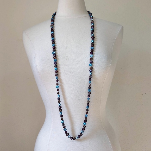 Artisan Handmade Jewelry - Genuine Fresh Water Pearl Necklace 45" Long